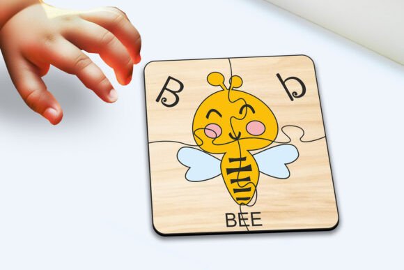 Bee Kid Puzzle SVG for Laser Cutting & Kids’ Signs