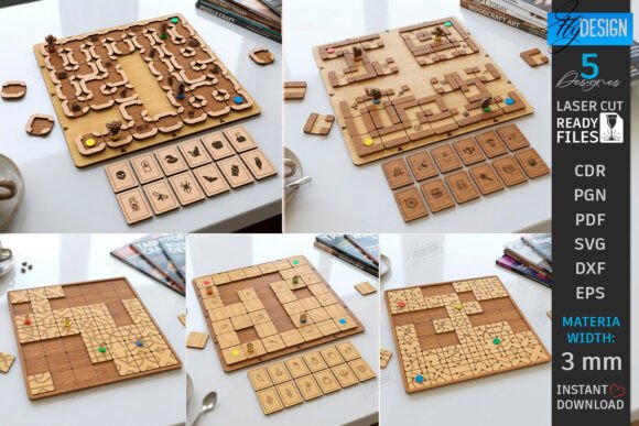 Board Game Labyrinth Laser Cut Bundle for Creative Sellers
