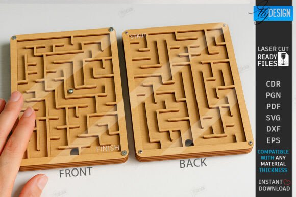 Brand Designer Review: Pocket Wooden Maze Game Laser Cut CNC for Marketing & Branding