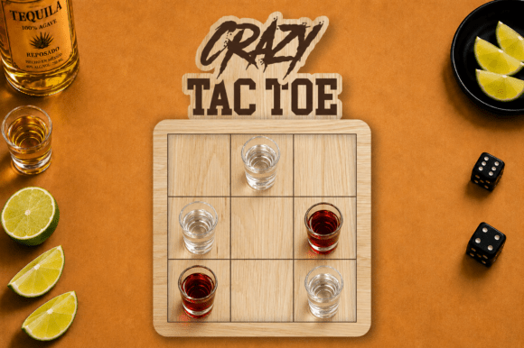 Crazy Tac Toe Laser Cut SVG: A Playful Board Game Design for Fun Editorial Visuals