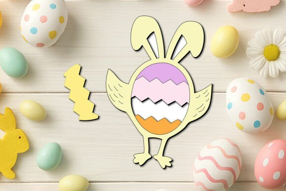 Kid Game SVG Egg Chicken Easter Puzzle: Laser Cutting Design for Spring Amp Projects