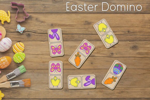Kids Easter Game Domino Laser Cut: Spring Amp Design for Playful Web Visuals