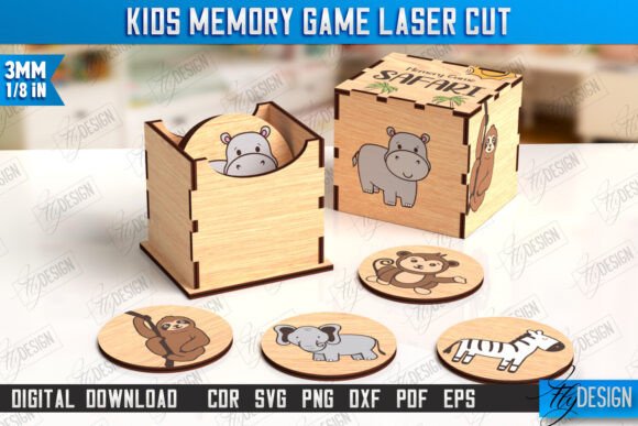 Kids Memory Game Laser Cut: A Playful Design Asset for Educational and Toy Niche Blogs