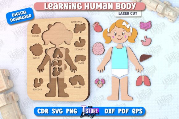 Kid’s Puzzle Anatomy Game for Kid Girl: Design Review for Real Embroidery Use