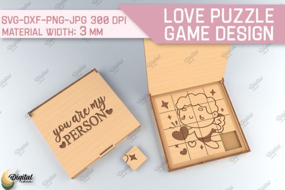 Love Puzzle Game SVG & Cupid SVG for Valentine’s Day Branding and Laser Cutting Projects