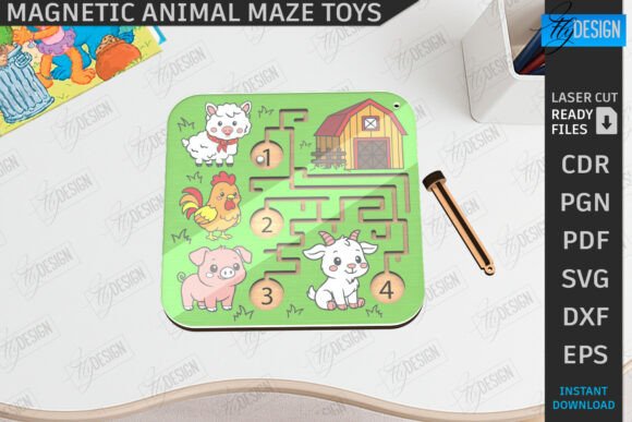 Magnetic Maze Game Laser Cut Wood Toy for Creative Sellers