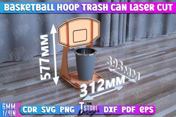Mini Basketball Hoop Office Game for Laser Cutting & Other Toys Amp