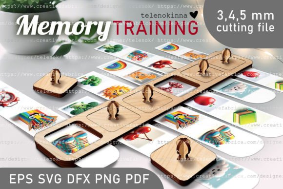 Mini Memory Training SVG for Laser Cutting & Board Games Crafters