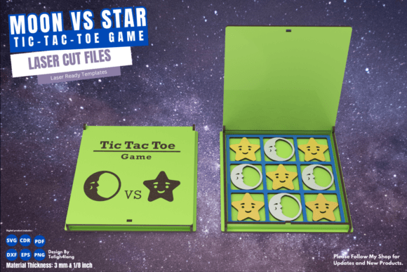 Moon Star Tic Tac Toe SVG for Laser Cutting: A Visual Designer’s Review for Content Publishers