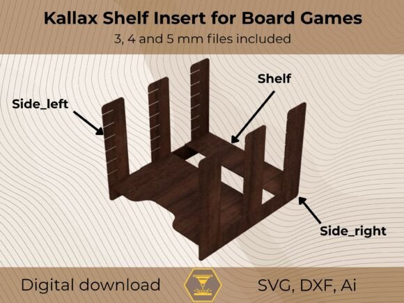 Organize Board Games with Laser-Cut Design Precision