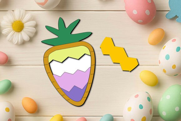 Puzzle Carrot Easter Kid Game Laser SVG for Spring Amp Projects