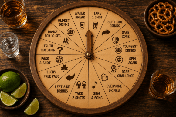 Spin Sip Laser Cut SVG: A Party Game Design for Crafters & Small Business Owners
