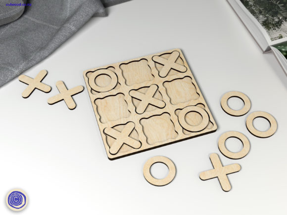 Tic Tac Toe Game: Laser-Cut Design for Modern Branding & Puzzle-Inspired Marketing