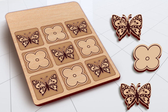 Tic Tac Toe Game Laser Cut File for Creative Toy Crafts