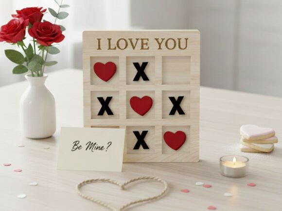 Valentine’s Day Laser Cut Design with Playful Brand Potential